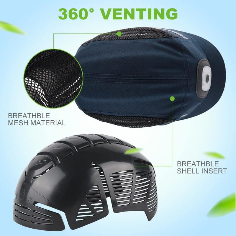 GREEN DEVIL Bump Cap for Safety Baseball Cap Style Hard Hats for Adult Men Women Breathable Lightweight Safety Hat for Head Protection with Reflective Stripes - Image 3